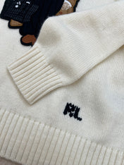 RALPH LAUREN 25S EMBROIDERED BEAR KNITTED SWEATER 253