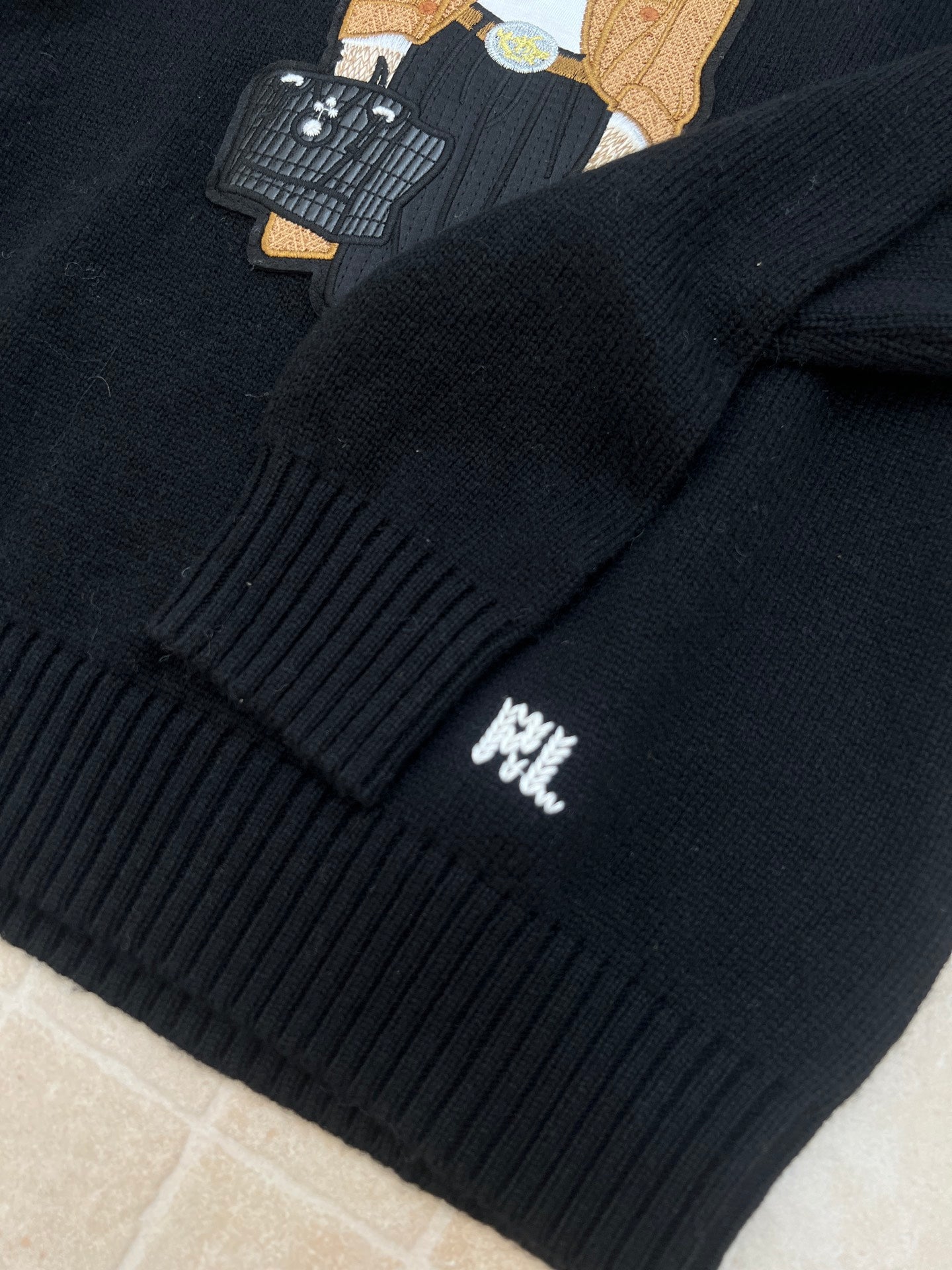 RALPH LAUREN 25S EMBROIDERED BEAR KNITTED SWEATER 252