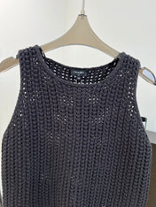 CHANEL 26S SLEEVELESS KNIT TOP 1495