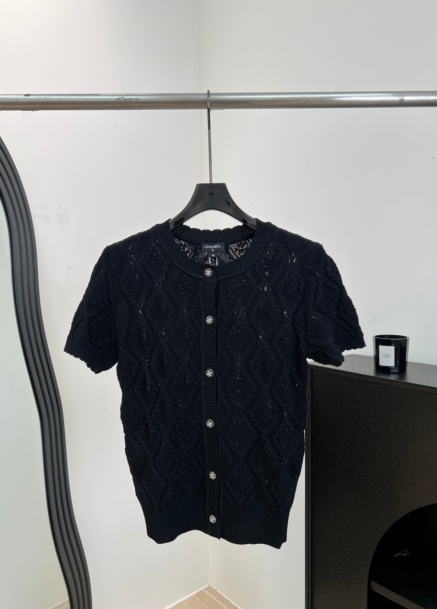 CHANEL 26S SHORT-SLEEVE KNIT T-SHIRT 1413