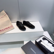 CHANEL 26S GUM SOLE SNEAKERS IN BLACK SUEDE