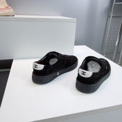 CHANEL 26S GUM SOLE SNEAKERS IN BLACK SUEDE