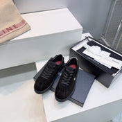 CHANEL 26S GUM SOLE SNEAKERS IN BLACK SUEDE