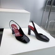 CHANEL 26S SLINGBACK 100 MM IN BLACK SUEDE AND LAMBSKIN