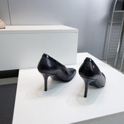 CHANEL 26S HIGH HEELS 100 MM IN BLACK CROCODILE-EMBOSSED CALFSKIN