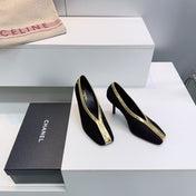 CHANEL 26S HIGH HEELS 100 MM IN BLACK SUEDE