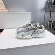 MIUMIU 26S SNEAKERS IN LIGHT GREY FABRIC AND SUEDE CRYSTAL EMBELLISHED