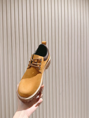 CELINE 25S LOW CUT MARTIN BOOTS IN MEDIUM ORANGE CALFSKIN
