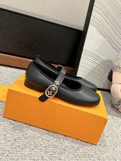 MARY JANE SHOES IN BLACK SHEEPSKIN