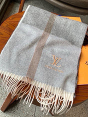 SCARF 170 CM IN MOUSE GRAY CASHMERE 399929