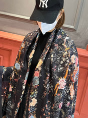 SCARF 200 CM IN BLACK MIX COLORFUL CASHMERE 413824