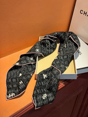 CHANEL 25S SCARF 110 IN CASHMERE SILK 738477