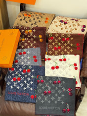 LV SCARF 140 CM IN SILK-CASHMERE BLEND 737270