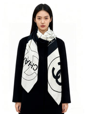CHANEL 25S SCARF 135 IN SILK AND CASHMERE 932037
