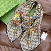 GUCCI 26S SCARF 140 IN CASHMERE AND SILK 250178