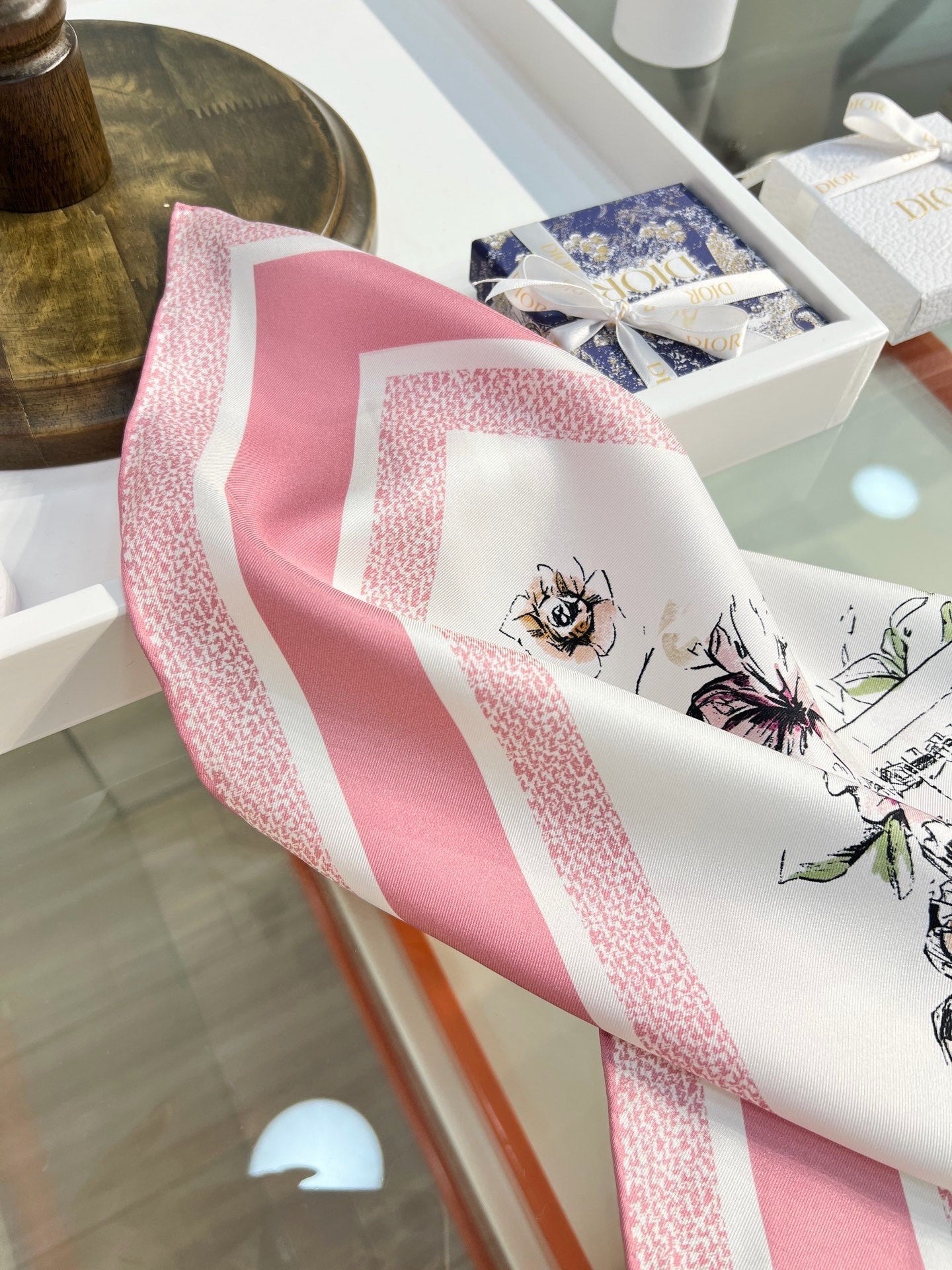 DIOR 26S SCARF 90CM IN SILK 284557