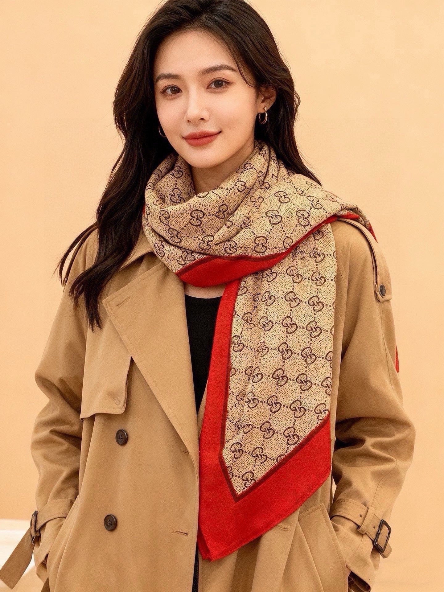 GUCCI 26S SCARF 135 IN CASHMERE AND SILK 315167