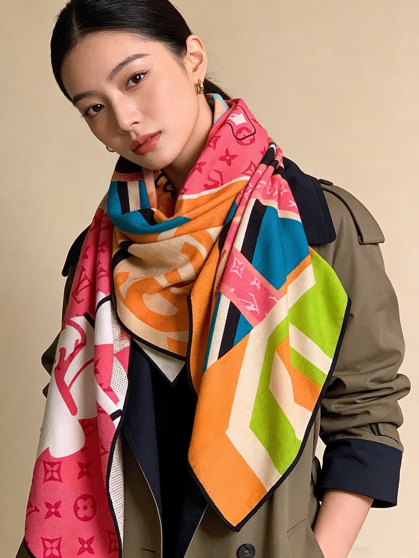 LV 26S SCARF 135 IN CASHMERE AND SILK 320862