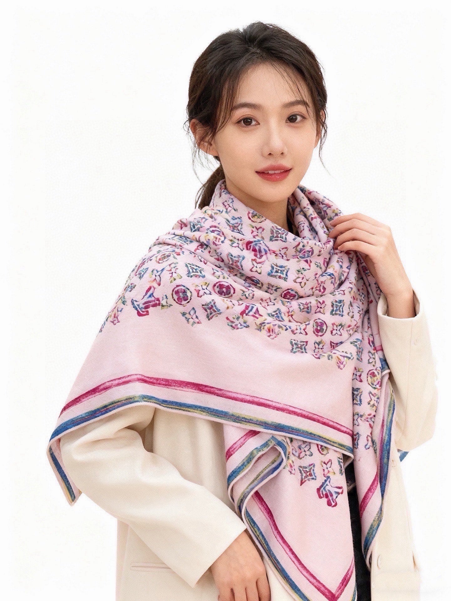 LV 26S SCARF 135 IN CASHMERE AND SILK 320928