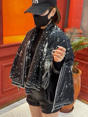 DIOR 26S SCARF 140 IN CASHMERE AND SILK 432259