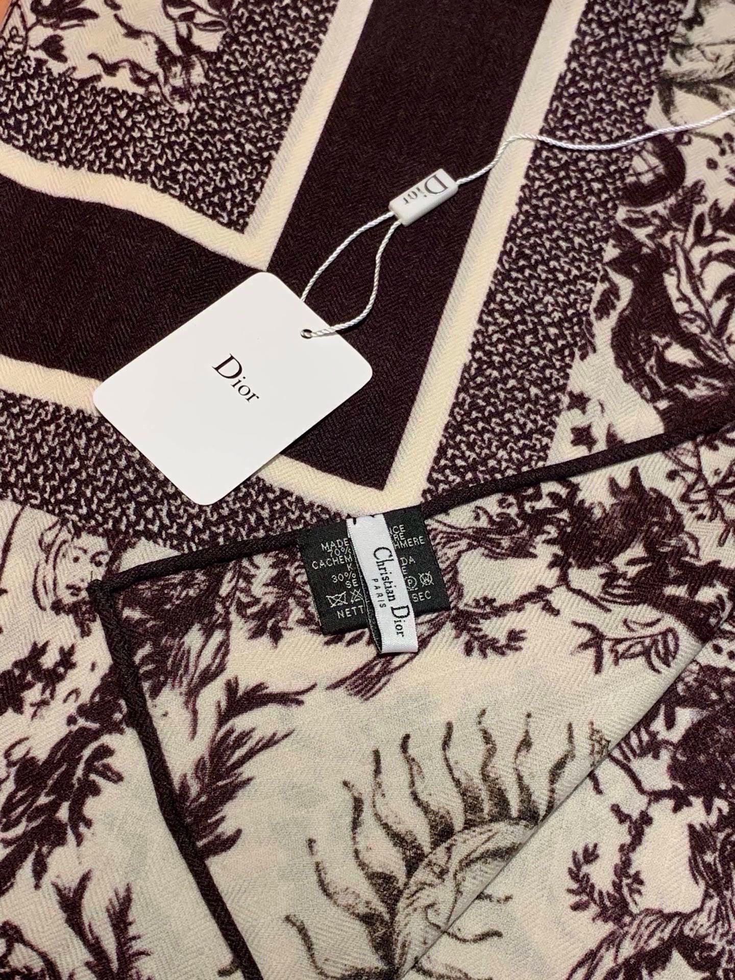 DIOR 26S SCARF 135 IN CASHMERE AND SILK 433863