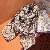 DIOR 26S SCARF 135 IN CASHMERE AND SILK 433863