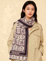 DIOR 26S SCARF 135 IN CASHMERE AND SILK 433865