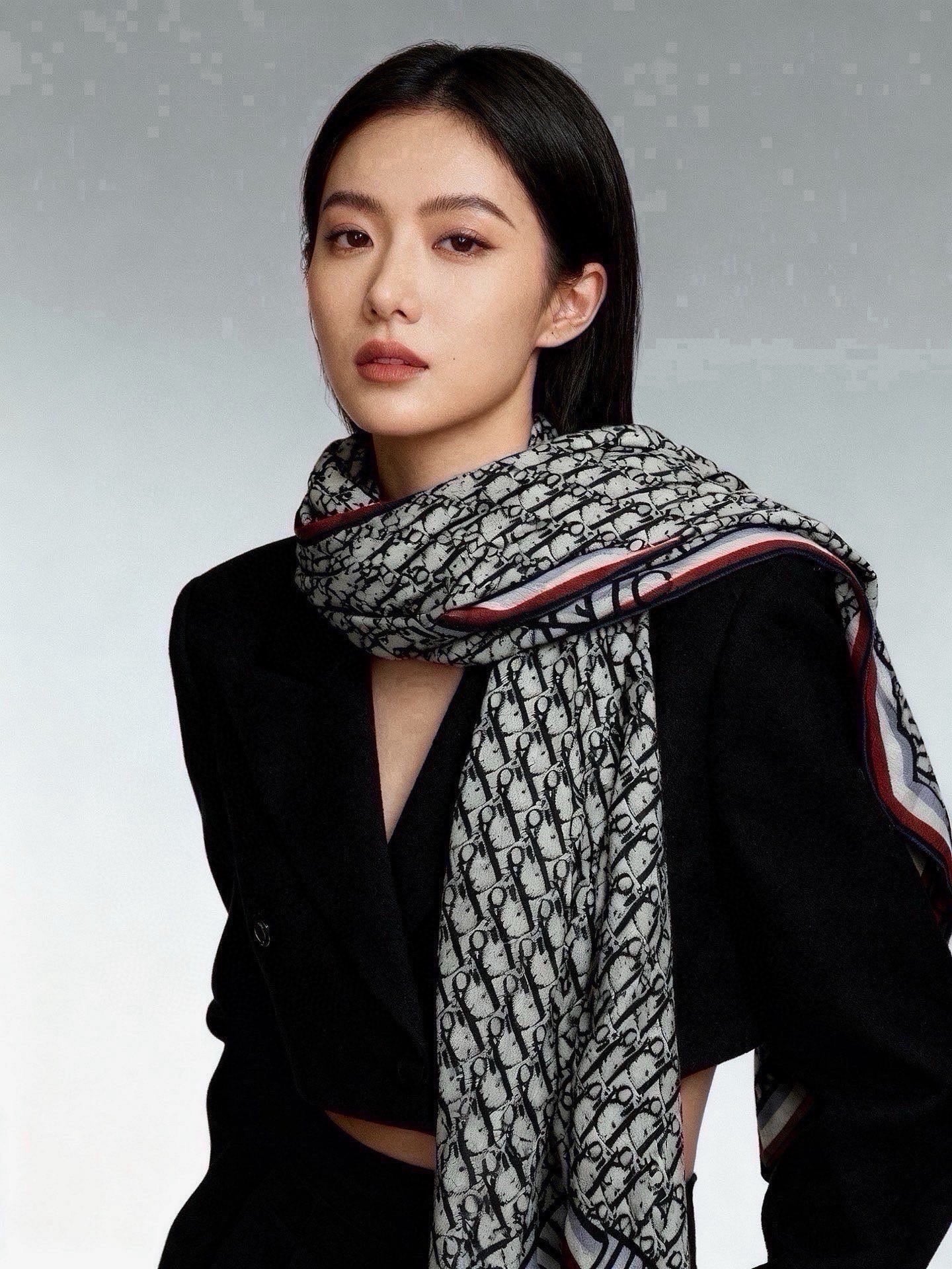DIOR 26S SCARF 140 IN CASHMERE AND SILK 433906