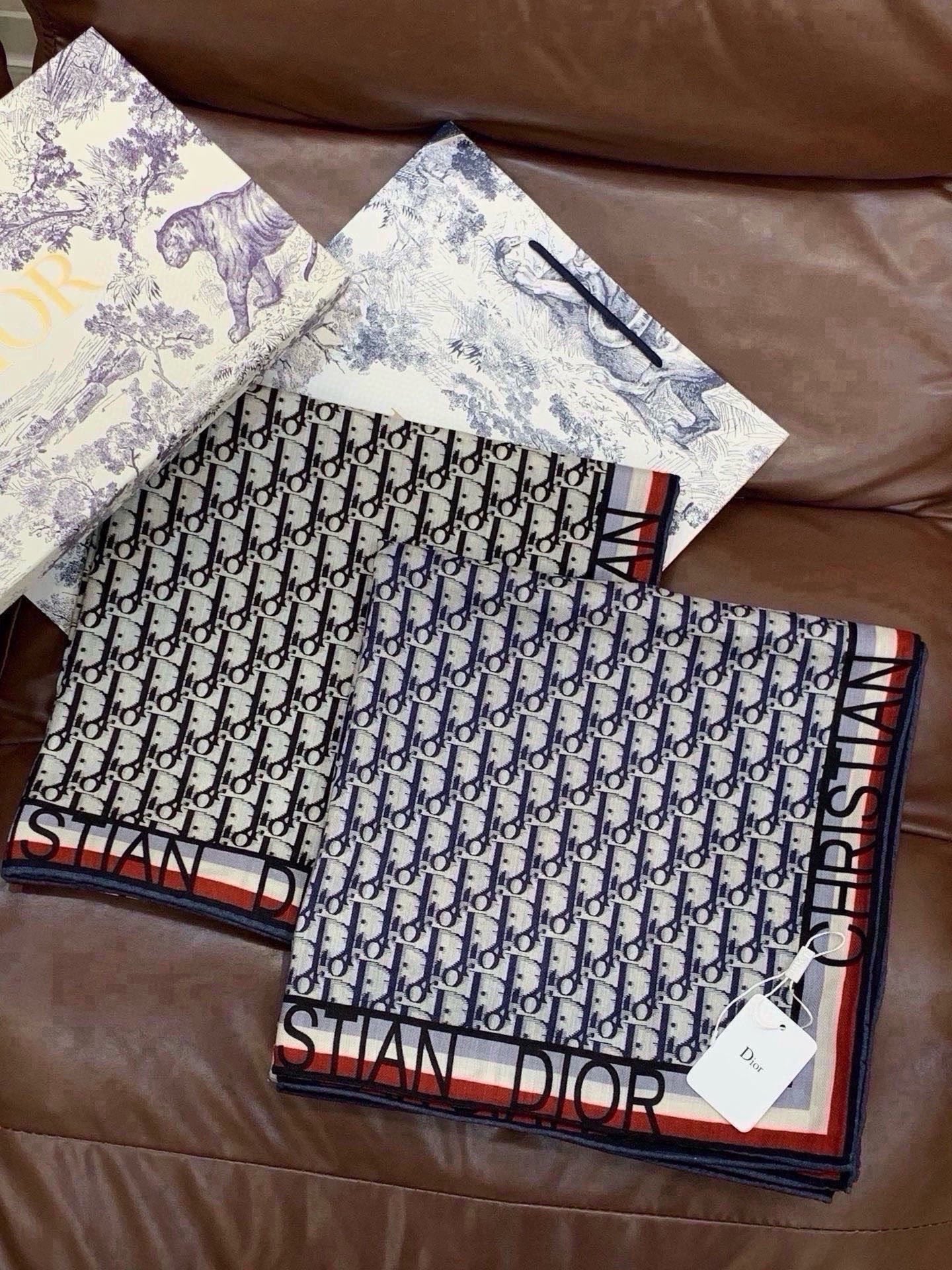 DIOR 26S SCARF 140 IN CASHMERE AND SILK 433906