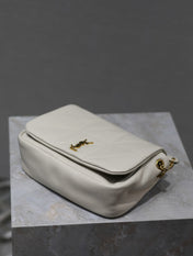 YSL 25S JAMIE MINI 20 IN BLANC VINTAGE LAMBSKIN GOLD HARDWARE