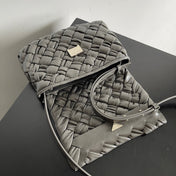 BV Small Rumple Messenger 21 Grey Lambskin Shw
