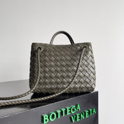 SMALL ANDIAMO 25 IN KAKI LAMBSKIN