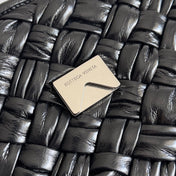 BV Small Rumple Messenger 21 Black Lambskin Shw