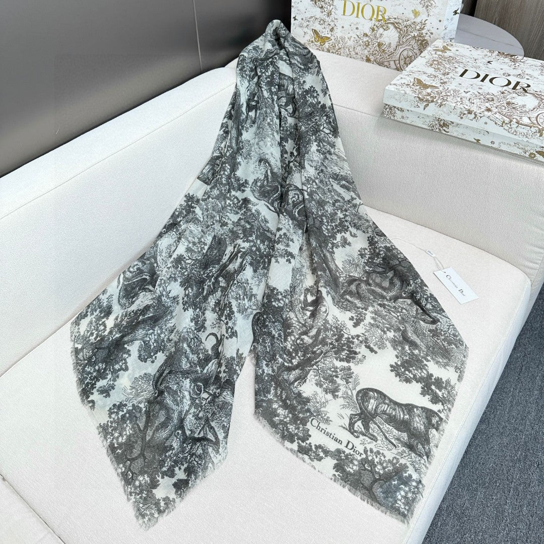 DIOR 26S SCARF 180CM IN CASHMERE 313225