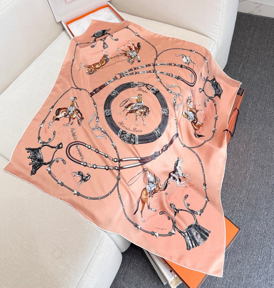 HERMES 26S SCARF 90 IN SILK 303212