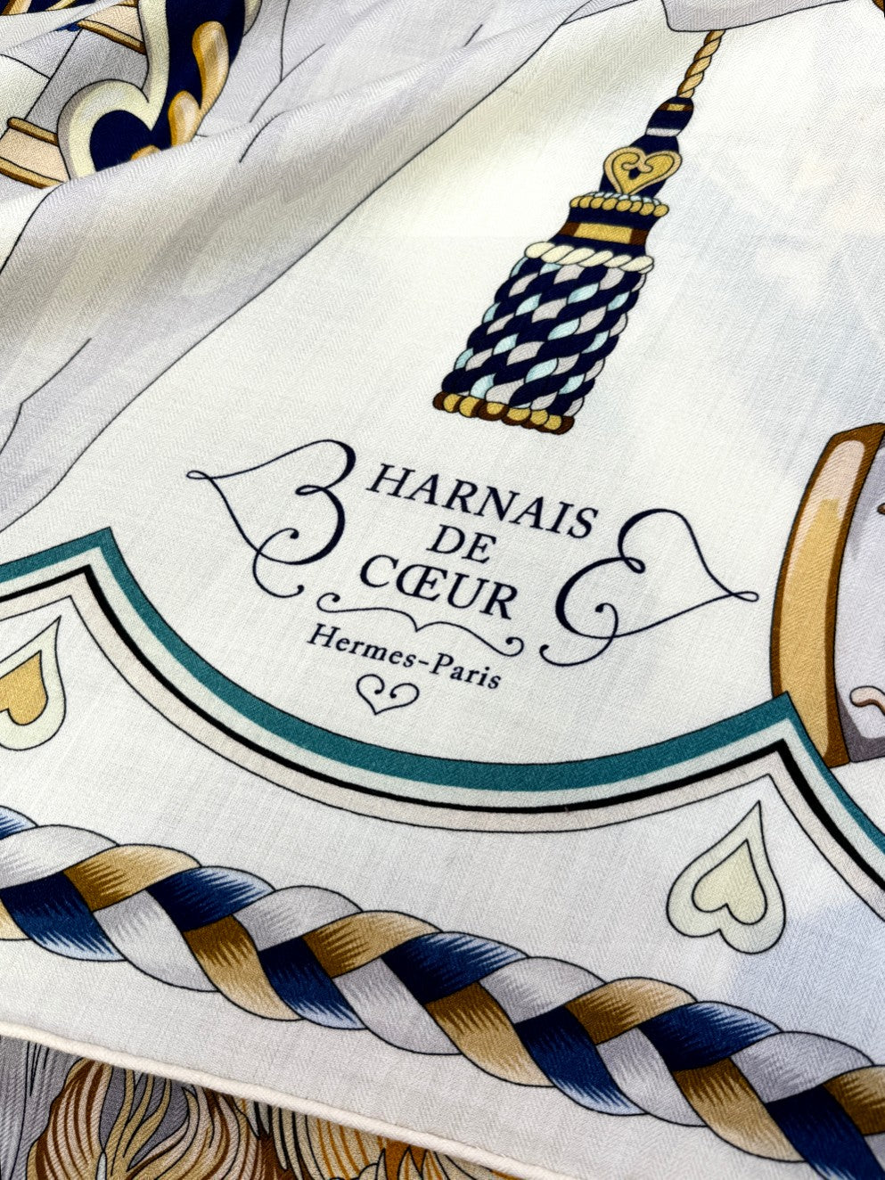 HERMES 25S SCARF 135 IN CASHMERE SILK 730649