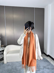 HERMES 26S LONG SCARF 190 IN CASHMERE 309792
