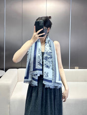 DIOR 26S SCARF 140CM IN SILK & CASHMERE 292286