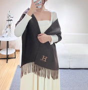HERMES 25S SCARF 190 IN CASHMERE 986000