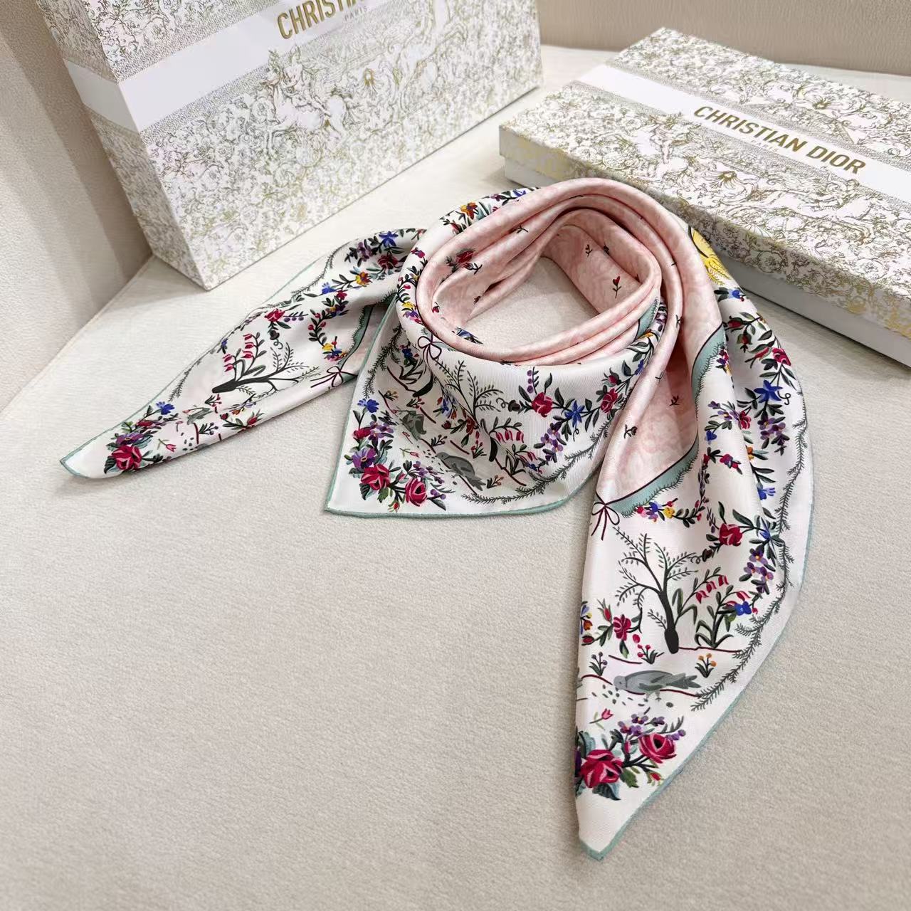 DIOR 26S SCARF 90CM IN SILK 309789