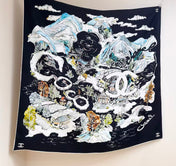 CHANEL 26S SCARF 90 IN SILK 303188