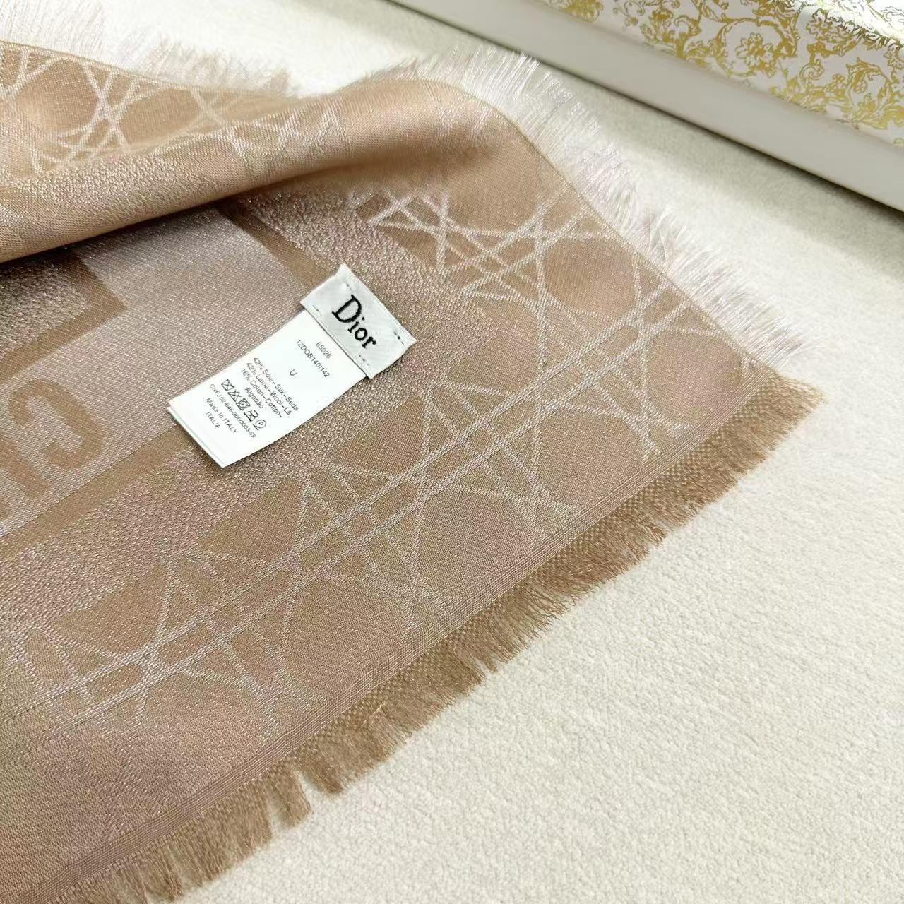 DIOR 26S SCARF 140CM IN CASHMERE SILK 303196