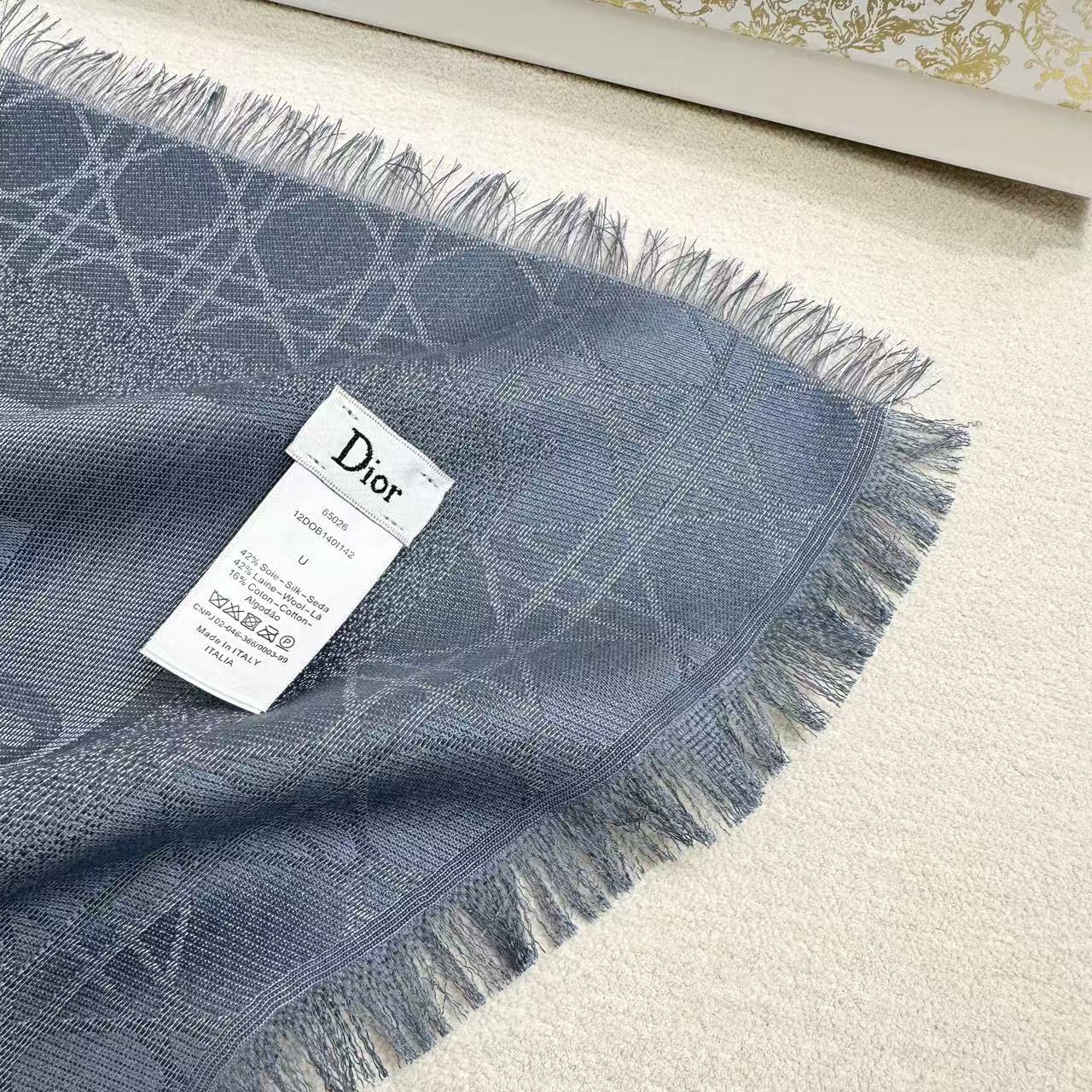 DIOR 26S SCARF 140CM IN CASHMERE SILK 303197