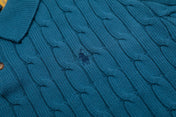 RALPH LAUREN SHORT-SLEEVE POLO KNIT SWEATER STYLE 432