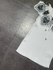 DIOR 26S LACE-COLLAR KNIT TOP 1382