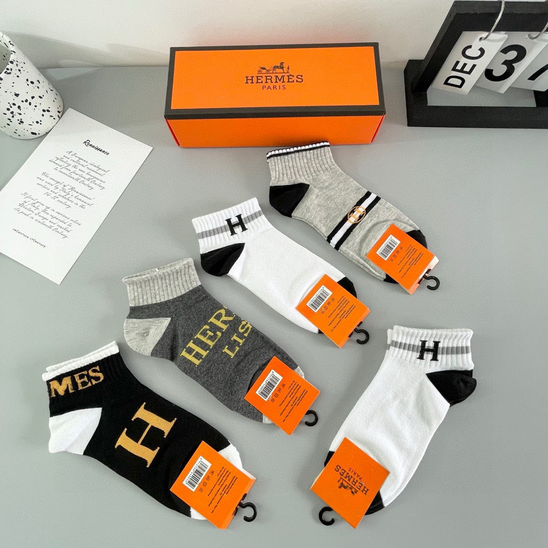 HERMES 26S ANKLE SOCKS 500245 (1 BOX)