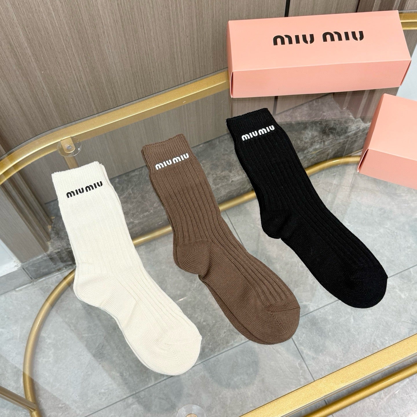 MIUMIU 26S CREW SOCKS 410317 (1 BOX)