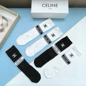 CELINE 26S CREW SOCKS 413909 (1 BOX)