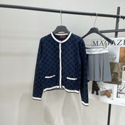 GUCCI CREW NECK CARDIGAN WITH WHITE TRIM 276013