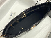 CC 39 LARGE SHOPPING BAG IN BLACK CALFSKIN